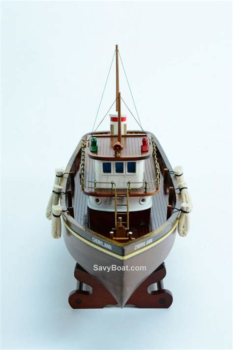 Cheryl Ann Tug Boat Model Wooden Ship 20 Handcrafted Assembled 1955