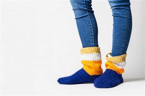 Premium Photo Woman Wearing Colorful Socks