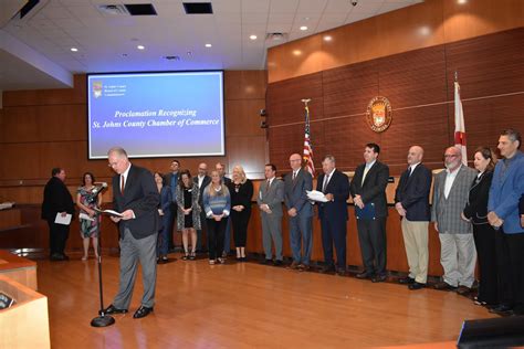 St Johns County Board Of County Commissioners Honors The St Johns
