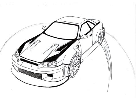 Free Outline Drawing Of Drift Cars Download Free Outline Drawing Of