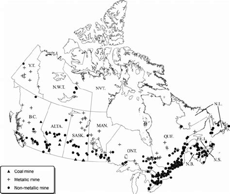 Location Of Coal Metal And Non Metal Mines In Canada Download