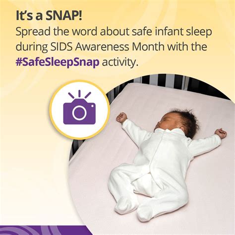 2020 SIDS Awareness Month #SafeSleepSnap Digital Toolkit | Safe to Sleep | Sids awareness, Sids 