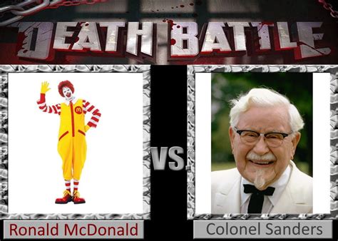 Death Battle Ronald Mcdonald Vs Colonel Sanders By Neo Chuggarotex On