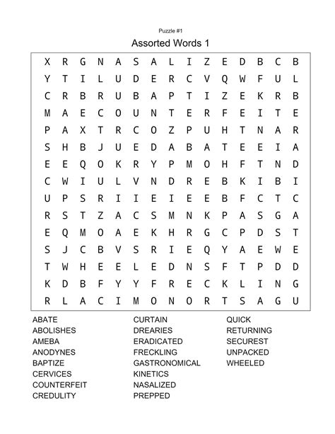 100 Word Search Puzzles Printable Printable Word Searches