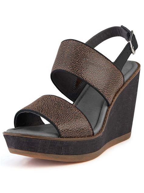 3.3 out of 5 stars 9 ratings. Hush Puppies® Hush Puppies Cores Sling Wedge Sandals in Brown (black_leather) | Lyst
