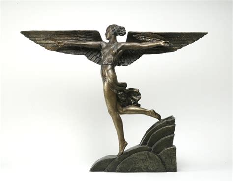 An Art Deco Gilt Bronze Figure Winged Victory By Pierre Le Faguays