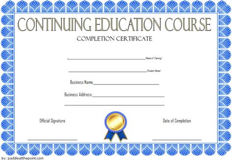 Ceu Certificate Template 6 Certificate Templates Regarding Ceu