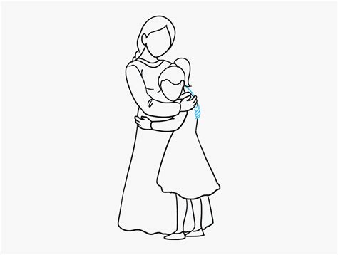 Simple Cute Simple Drawing Of Mother And Daughter