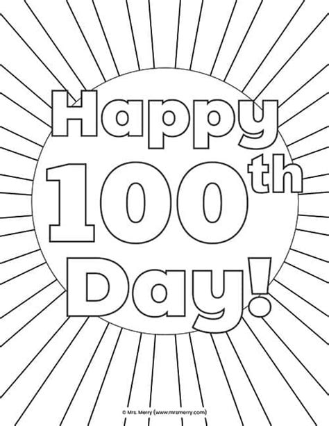 100 Days Of School Activities And Coloring Pages Free Printables Mrs