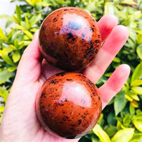 Red Obsidian Sphere Red Obsidian Crystal Ball Ornamental Etsy