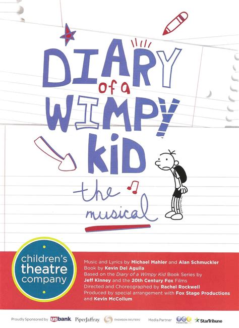 See actions taken by the people who manage and post content. Cherry and Spoon: "Diary of a Wimpy Kid: The Musical" at ...