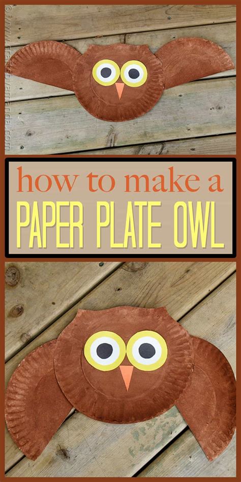 Paper Plate Owl Craft Make A Cute Owl From A Paper Plate