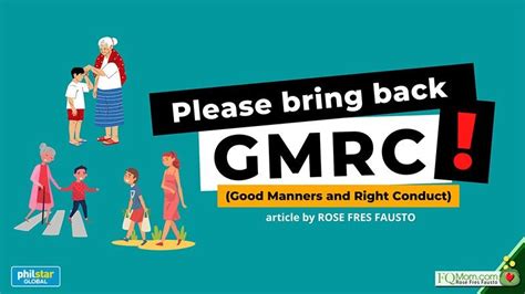 Please Bring Back Gmrc Good Manners And Right Conduct