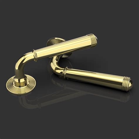 Cassius Lh Oliver Knights Lever Handle Polished Brass Solid Brass