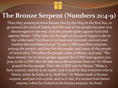 Ppt The Cross And The Bronze Serpent Powerpoint Presentation Free