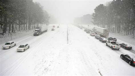 Winter Storm Paralyzes Roads In North Carolina Despite Warnings The