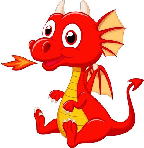 Cute Baby Dragon Cartoon Dragones Infantiles Dragones Historieta