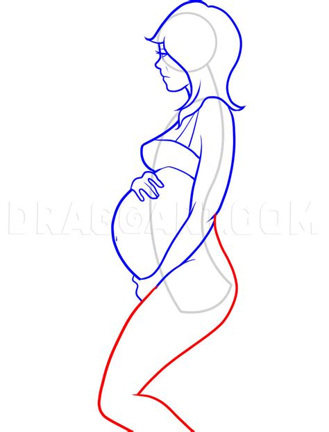 How To Draw Pregnant Women Step By Step Drawing Guide By Dawn Dragoart