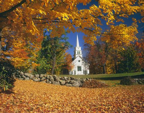 Autumn Colors New Hampshire Old Country Churches New England Fall