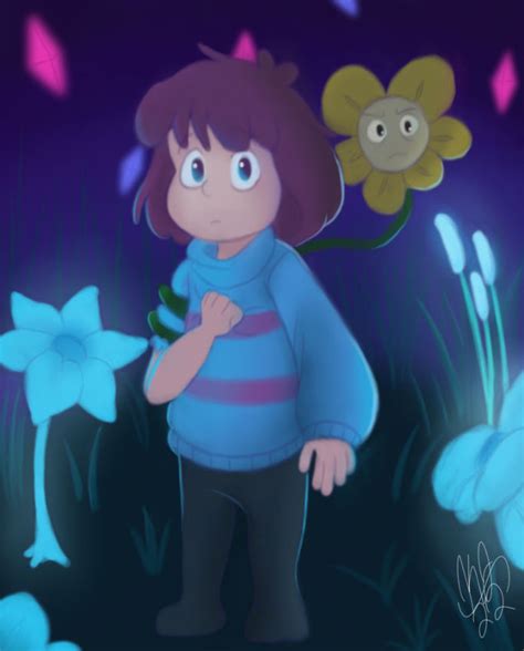 Deeper Down Frisk And Flowey Fanart By Puppyc00lmarzipan On Deviantart