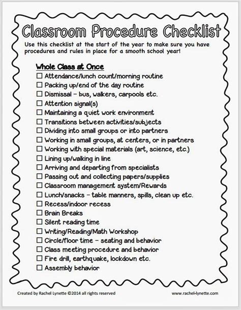 Classroom Routines And Procedures Checklist For Back To School Artofit
