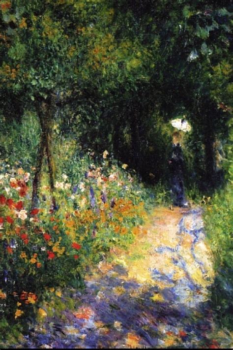 Woman At The Garden By Artist Pierre Auguste Renoir Impressionist