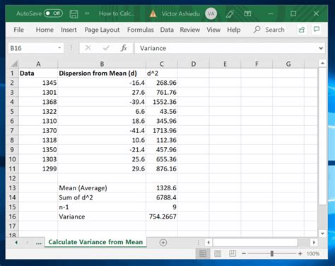 How To Calculate Variance In Excel Itechguides