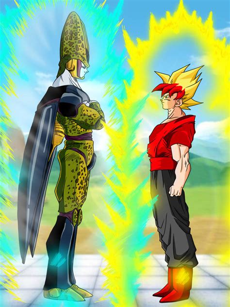 Dede Ssj1 Vs Cell By Xde Dex On Deviantart