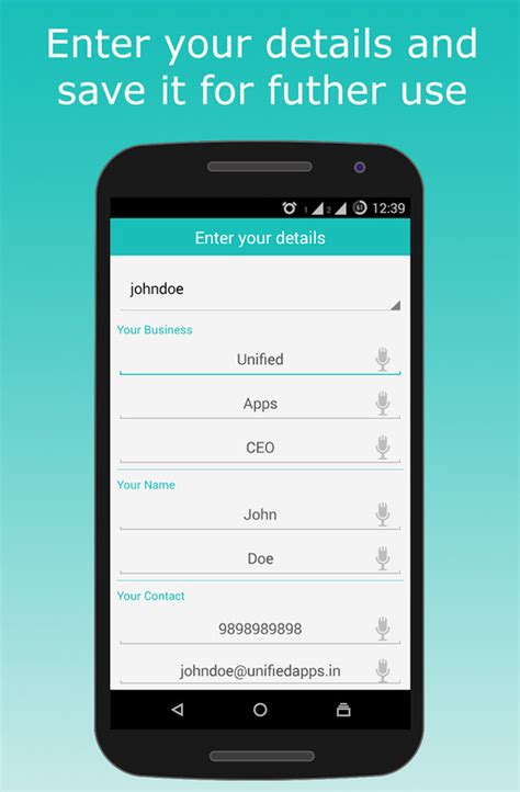 Double click or select the text to change its style, size or font. Business Card Maker APK Free Android App download - Appraw