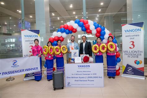 Yangon International Airport Welcomes Its 3 Millionth Passenger Myanmore