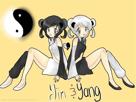 The Yinyang Twins Anime Character Design Cute Drawings