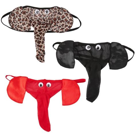 Valentines Party Men Sexy Underwear G String Pants Elephant Nose Thongs