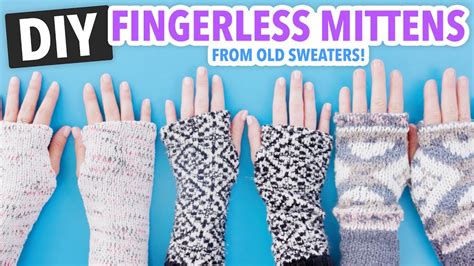 DIY Fingerless Mittens Made From Old Sweaters HGTV Handmade YouTube