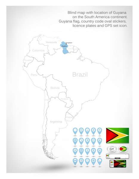 Blind Map With Location Of Brazil Stock Vector Image By ©livenart 68959141