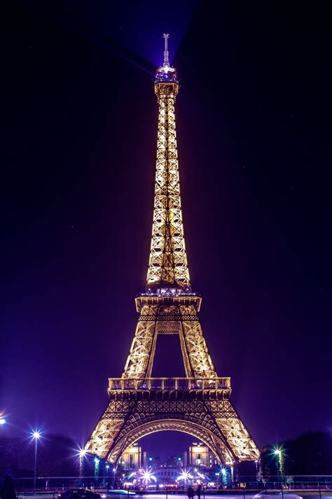 Purple Paris Eiffel By Night Paris Eiffel Tower Eiffel Eiffel Tower