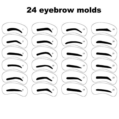Printable Eyebrow Stencil With Powder Free Download And Print For You