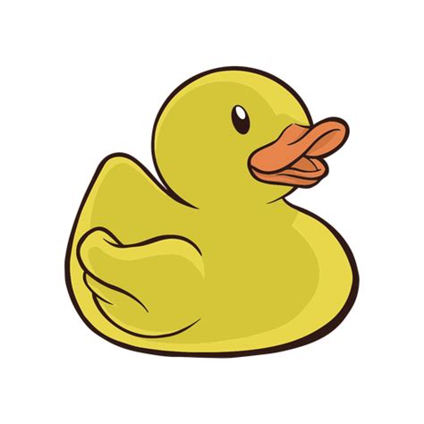 Yellow Rubber Duck Illustration Transparent PNG SVG Vector File