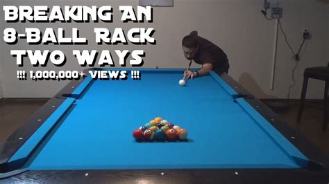 Pool Lesson Breaking An Ball Rack Two Ways Youtube