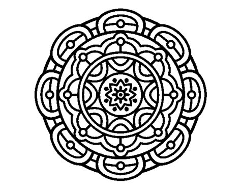 Dibujo De Mandala Para La Relajación Mental Para Colorear