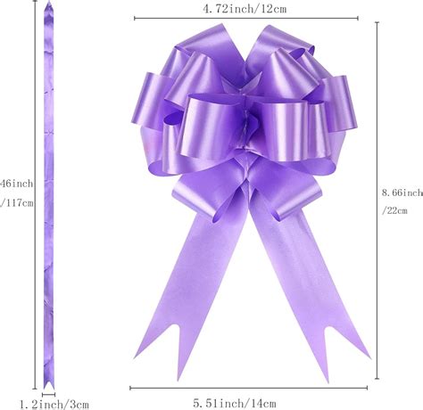 Shopping Made Fun Purple 10pcs Large Organza Ribbon Pulled Bows For