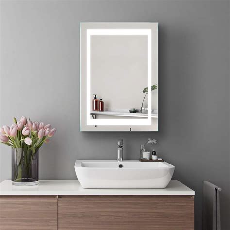 Quavikey 500 X 700mm Led Illuminated Aluminum Bathroom Mirror With Sha