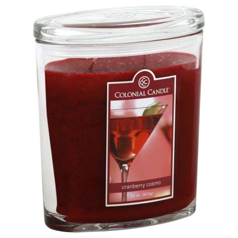 Colonial Candle Two Wick 22 Oz Oval Jar Cranberry Cosmo