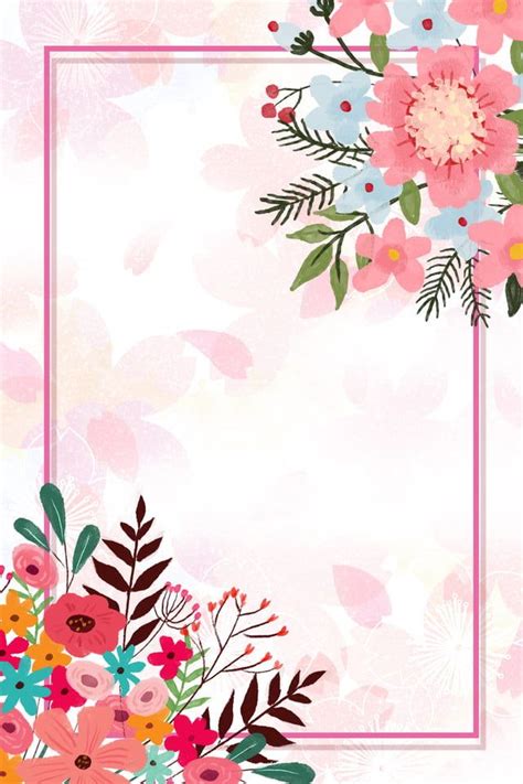 Flower Border Poster Background Wallpaper Image For Free Download