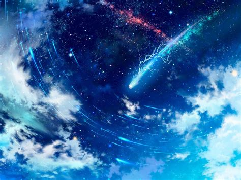 Anime Wallpaper Sky Stars Anime Wallpaper Cosmic Art Anime Scenery