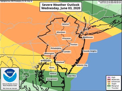 Nj Weather Severe Thunderstorms With 60 Mph Winds Hail Heavy Rain