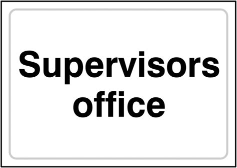 Supervisors Office Sign Seton