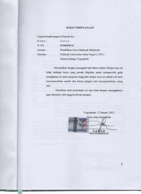 Detail Contoh Surat Pernyataan Keaslian Dokumen Koleksi Nomer 43