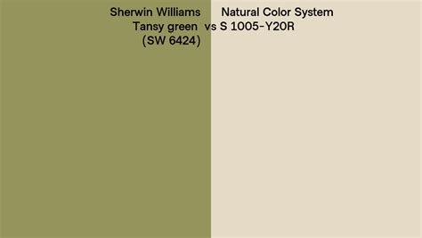 Sherwin Williams Tansy Green Sw 6424 Vs Natural Color System S 1005