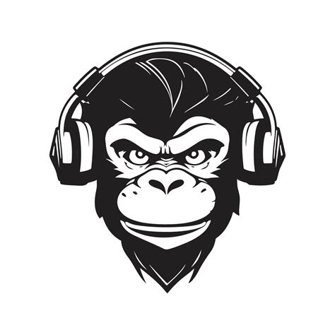 Monkey Gamer Vector Concept Digital Art Hand Drawn Illustration