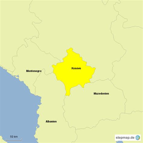 Kosovo politische karte lizenzfreies bild #14837099 map of kosovo (ethnics in kosovo) : StepMap - Kosovo Karte - Landkarte für Kosovo